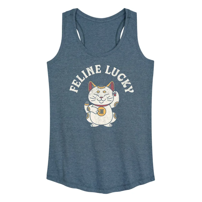 Instant Message - Feline Lucky - Women's Racerback Tank Top sold by Zulily