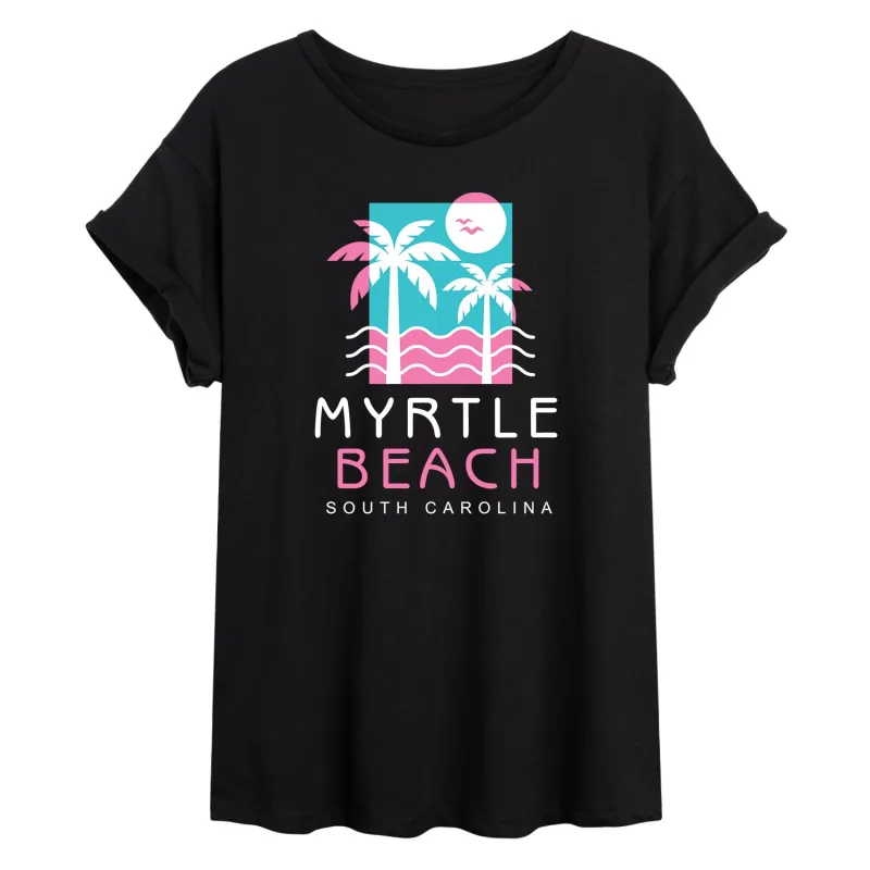 Instant Message - Myrtle Beach - Women's Oversized Graphic T-shirt sold by Zulily