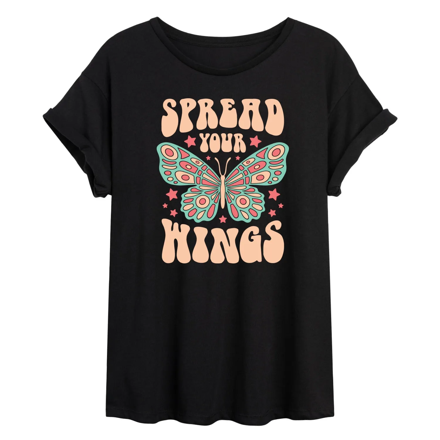 Instant Message - Spread Your Wings - Women's Oversized Graphic T-shirt sold by Zulily