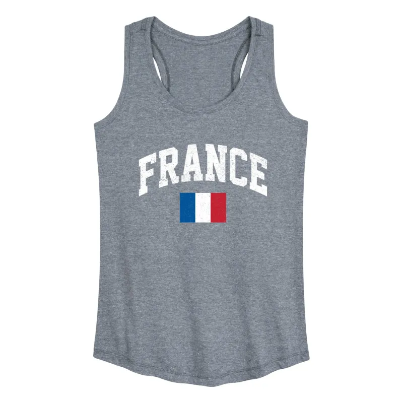 Instant Message - France Flag - Women's Racerback Tank Top sold by Zulily