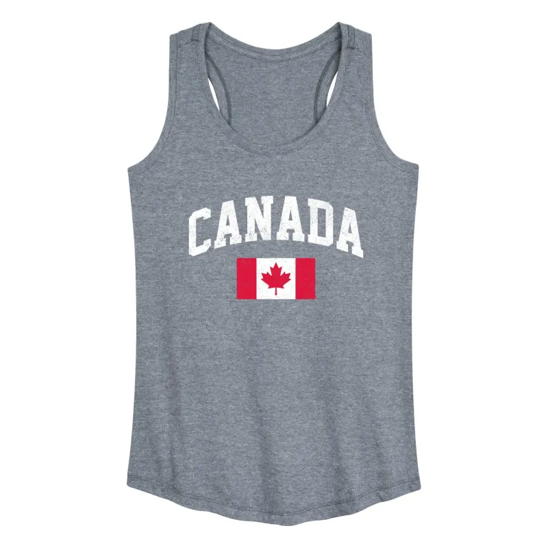 Instant Message - Canada Flag - Women's Racerback Tank Top sold by Zulily