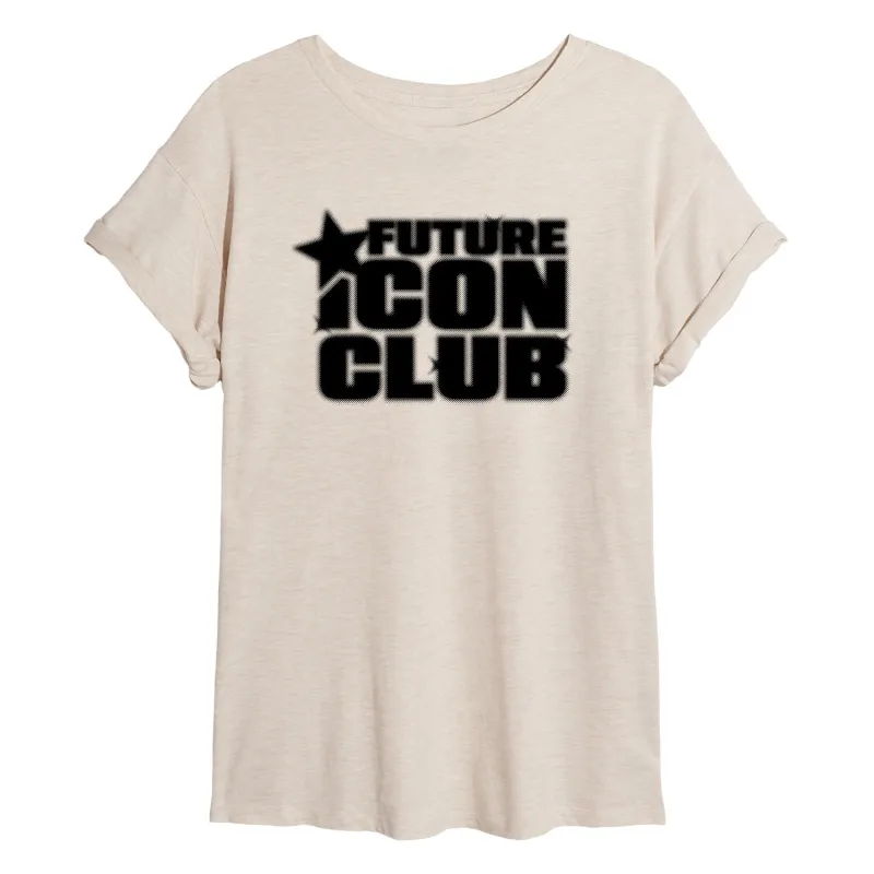 Instant Message - Future Icon Club - Women's Oversized Graphic T-Shirt made by Zulily