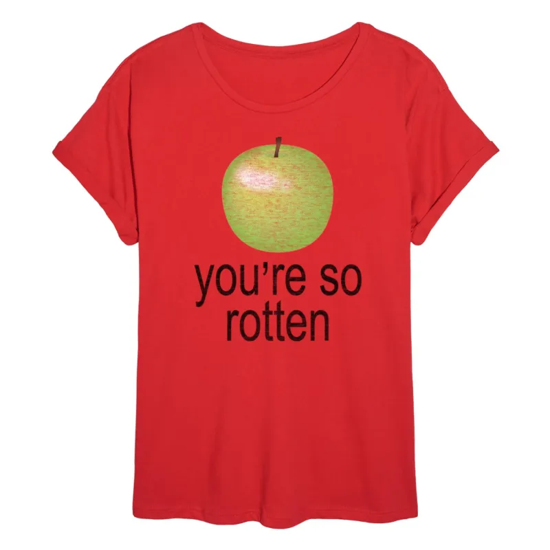 Instant Message - You're So Rotten - Women's Oversized Graphic T-Shirt sold by Zulily