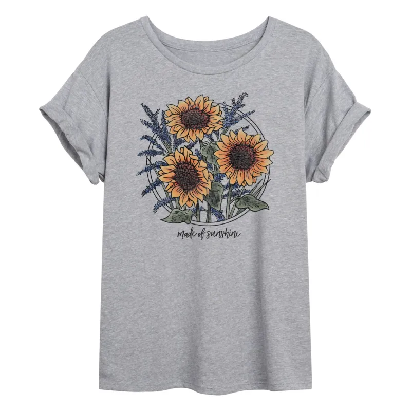 Instant Message - Made Of Sunshine - Women's Oversized Graphic T-Shirt sold by Zulily
