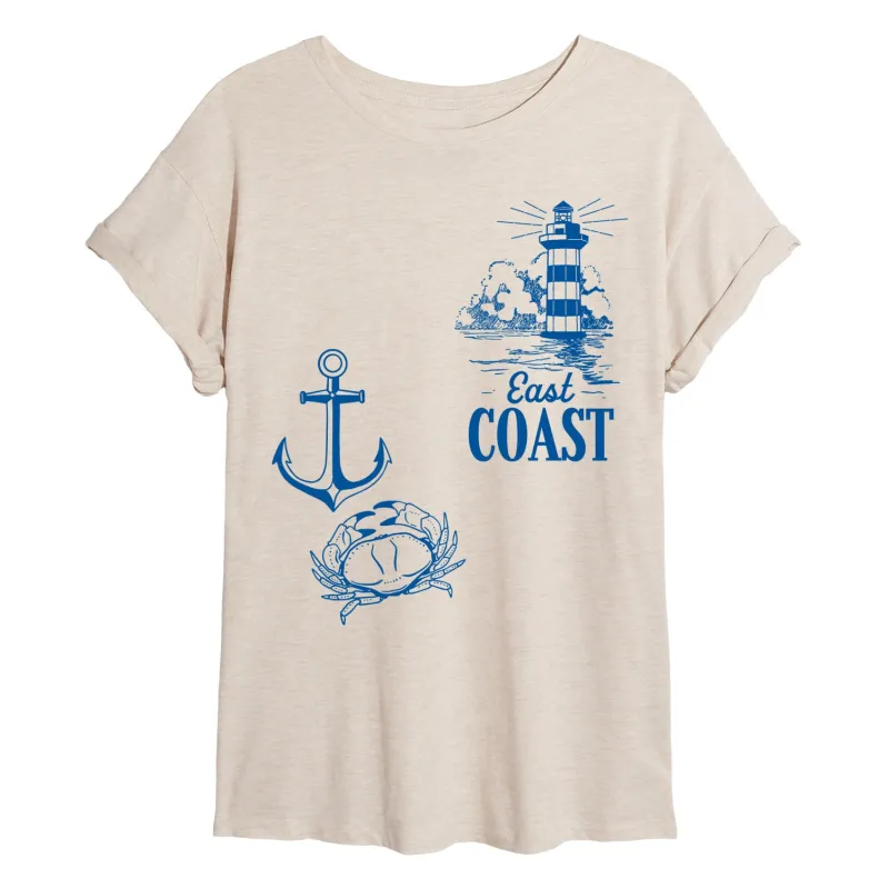 Instant Message - East Coast - Women's Oversized Graphic T-Shirt sold by Zulily