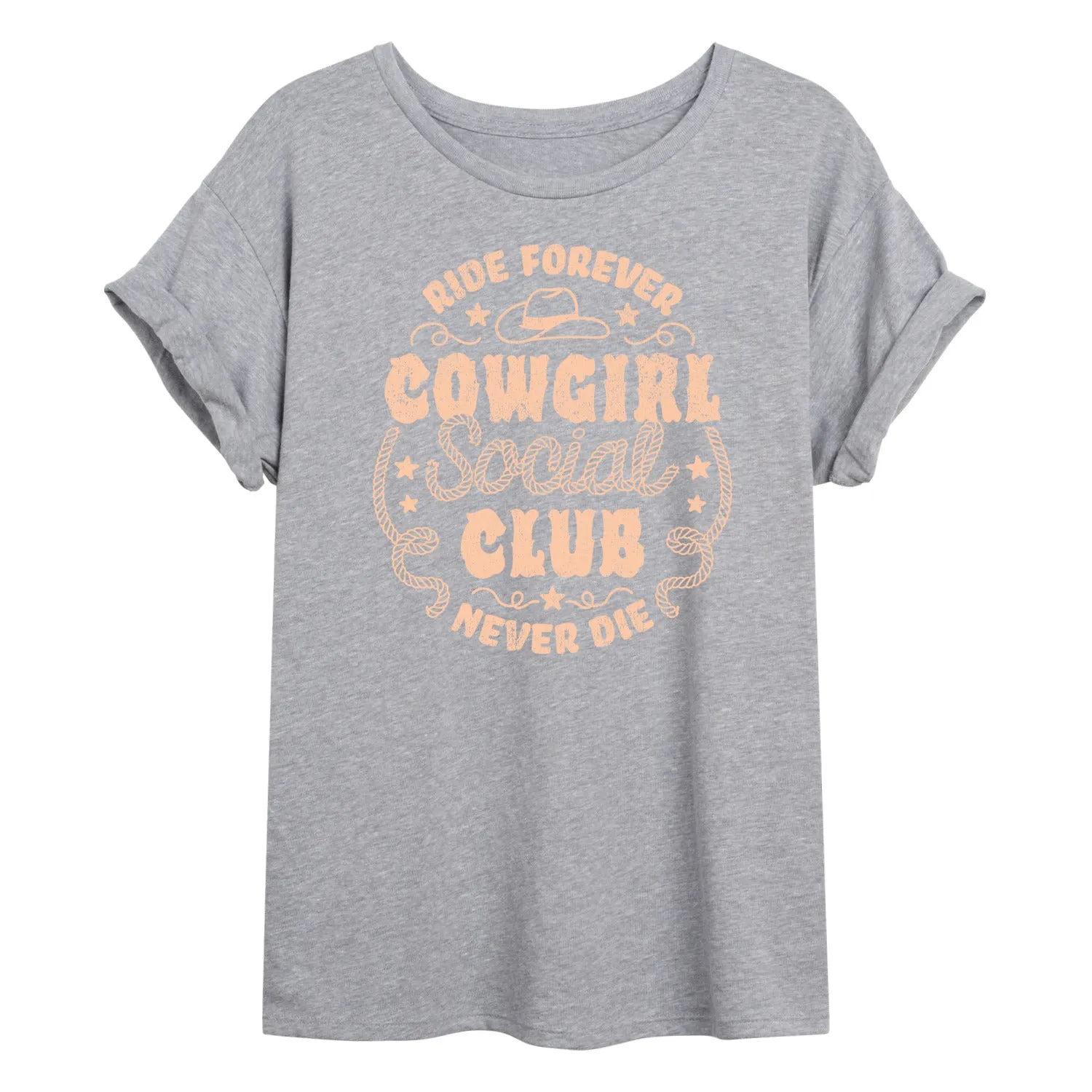 Instant Message - Cowgirl Social Club - Women's Oversized Graphic T-Shirt sold by Zulily product image thumbnail 2