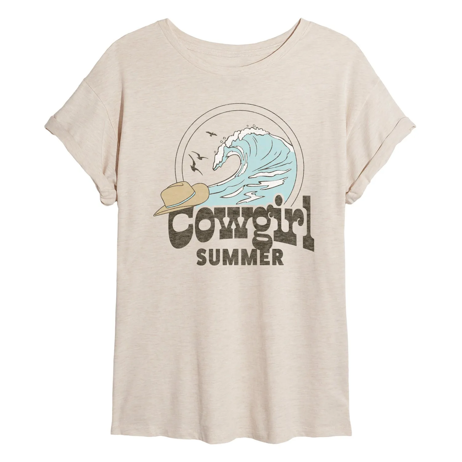 Instant Message - Cowgirl Summer - Women's Oversized Graphic T-Shirt sold by Zulily