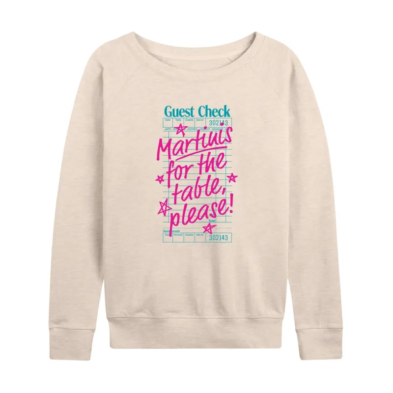 Instant Message - Martini Check - Womens Women's French Terry Long Sleeve Shirt sold by Zulily