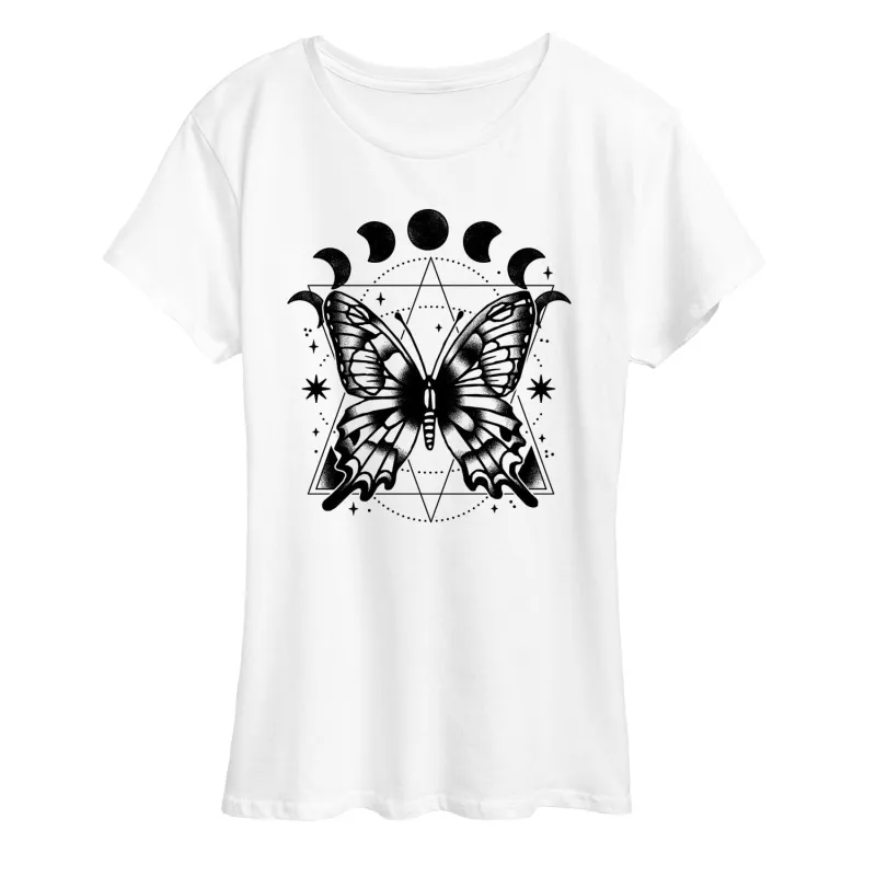 Instant Message - Celestial Butterfly - Women's Short Sleeve Graphic T-Shirt sold by Zulily
