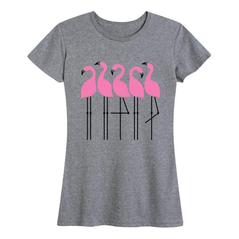 Instant Message - Flamingos - Women's Short Sleeve Graphic T-Shirt sold by Zulily