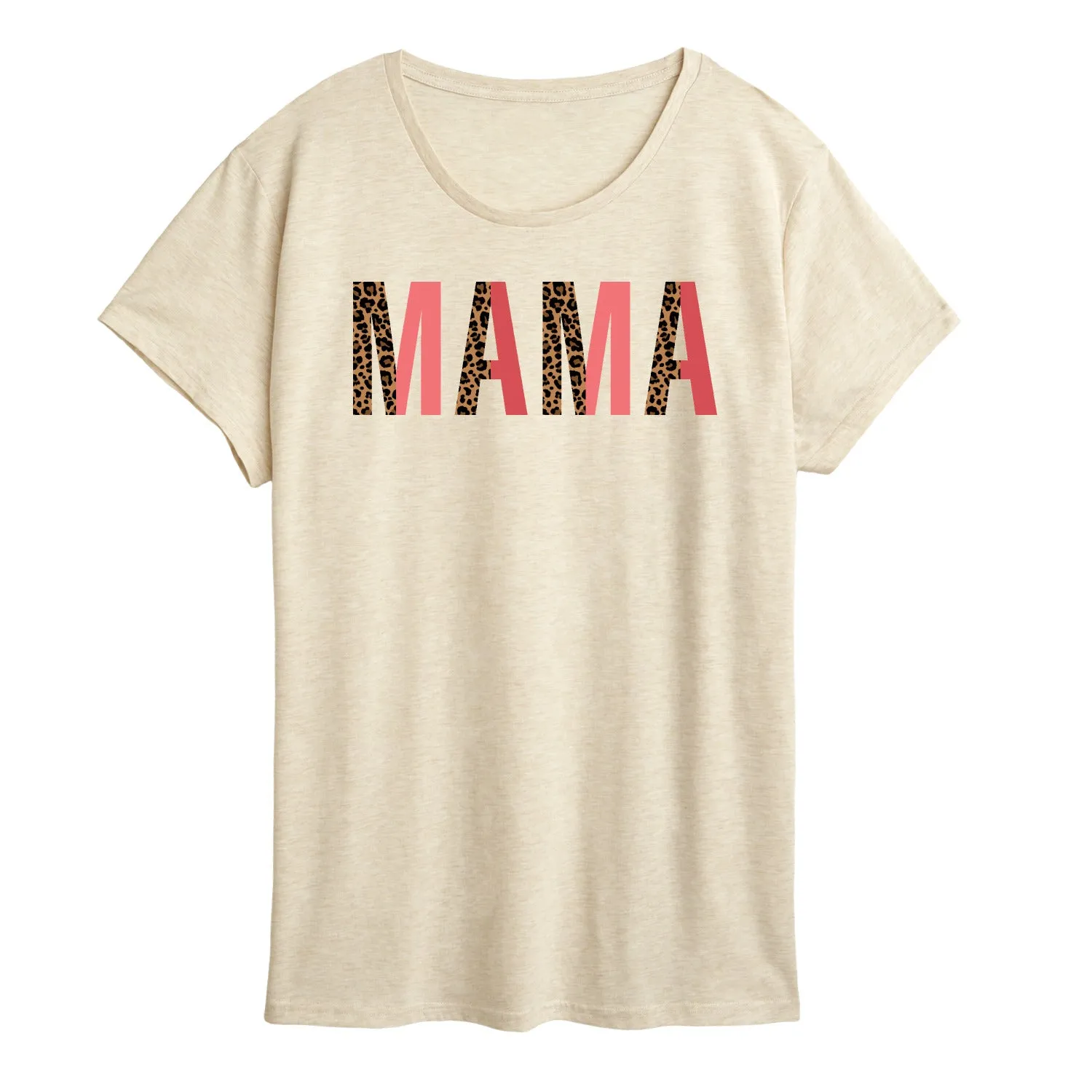 Instant Message - Mama Leopard Print - Women's Short Sleeve Graphic T-Shirt sold by Zulily