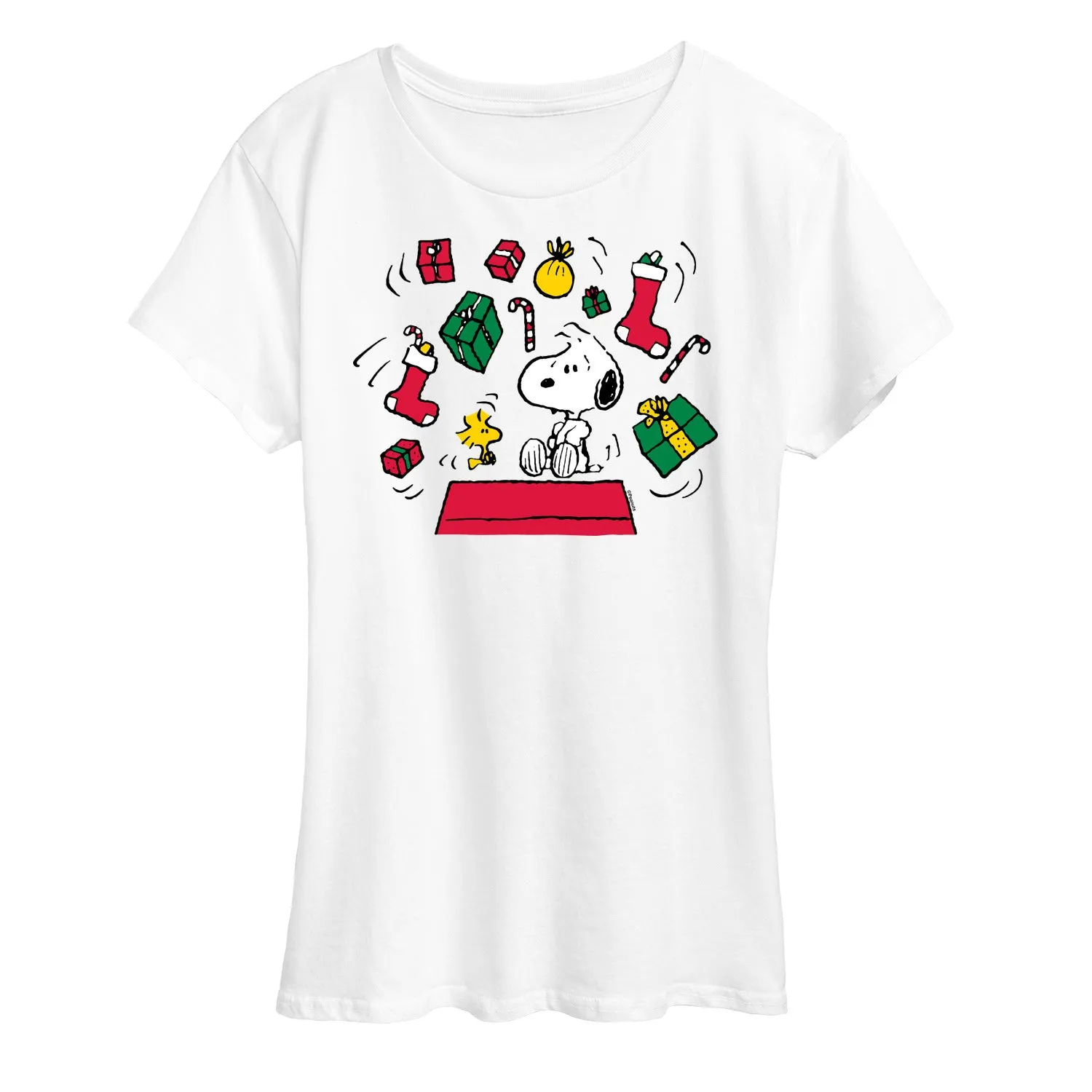 Peanuts - Snoopy And Woodstock Christmas Overload - Women's Short Sleeve Graphic T-Shirt sold by Zulily product image thumbnail 2