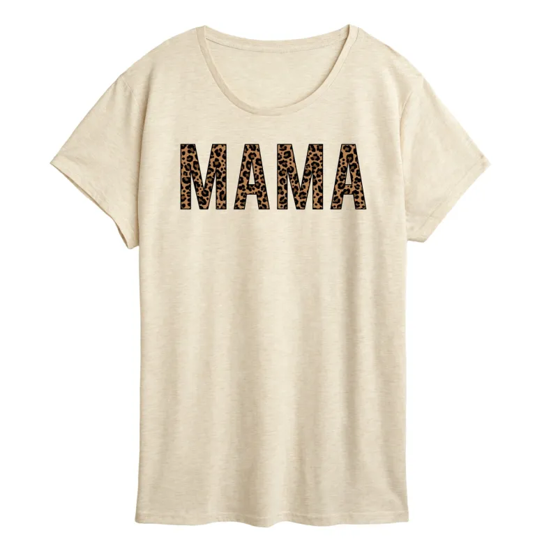 Instant Message - Mama Leopard - Women's Short Sleeve Graphic T-Shirt sold by Zulily