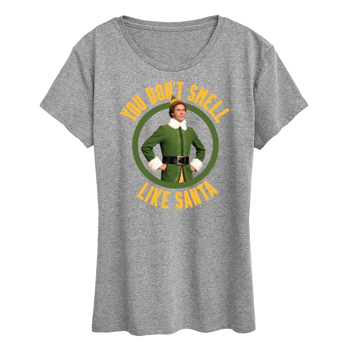 ELF - Christmas You Don't Smell Like Santa - Women's Short Sleeve Graphic T-Shirt sold by Zulily product image thumbnail 2