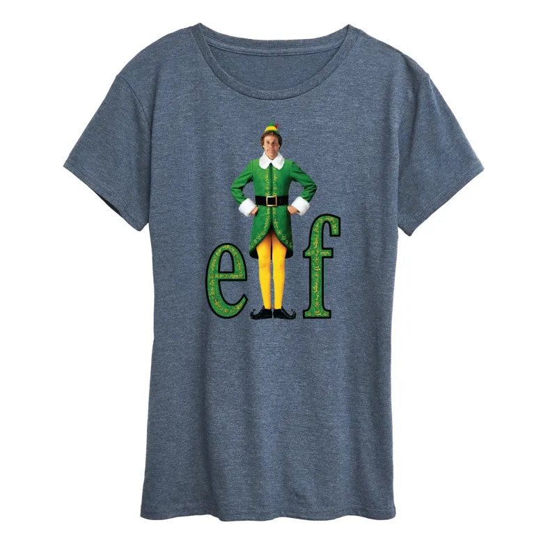 ELF - Christmas With Buddy - Women's Short Sleeve Graphic T-Shirt sold by Zulily