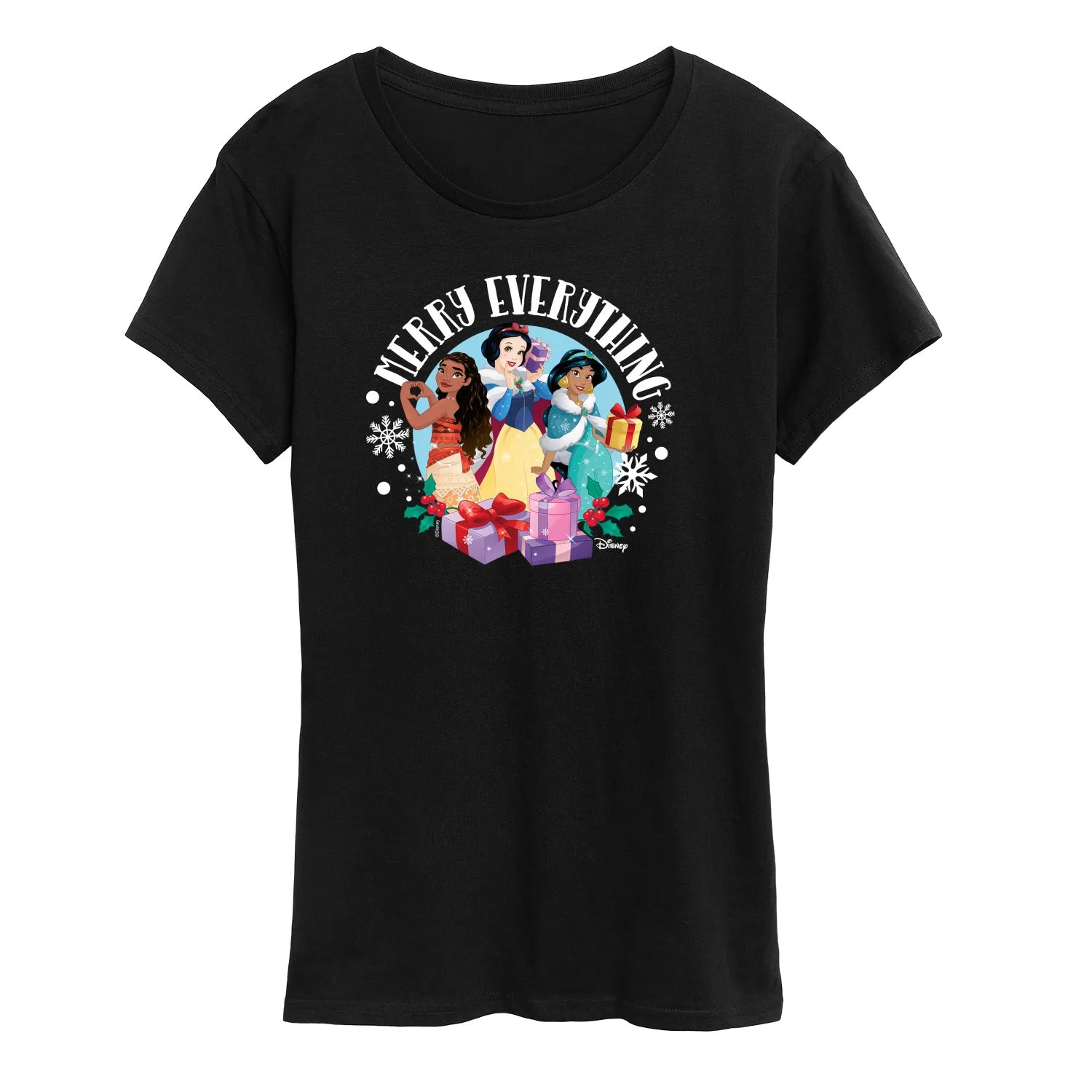 Disney - Merry Everything - Women's Short Sleeve Graphic T-Shirt sold by Zulily product image thumbnail 3