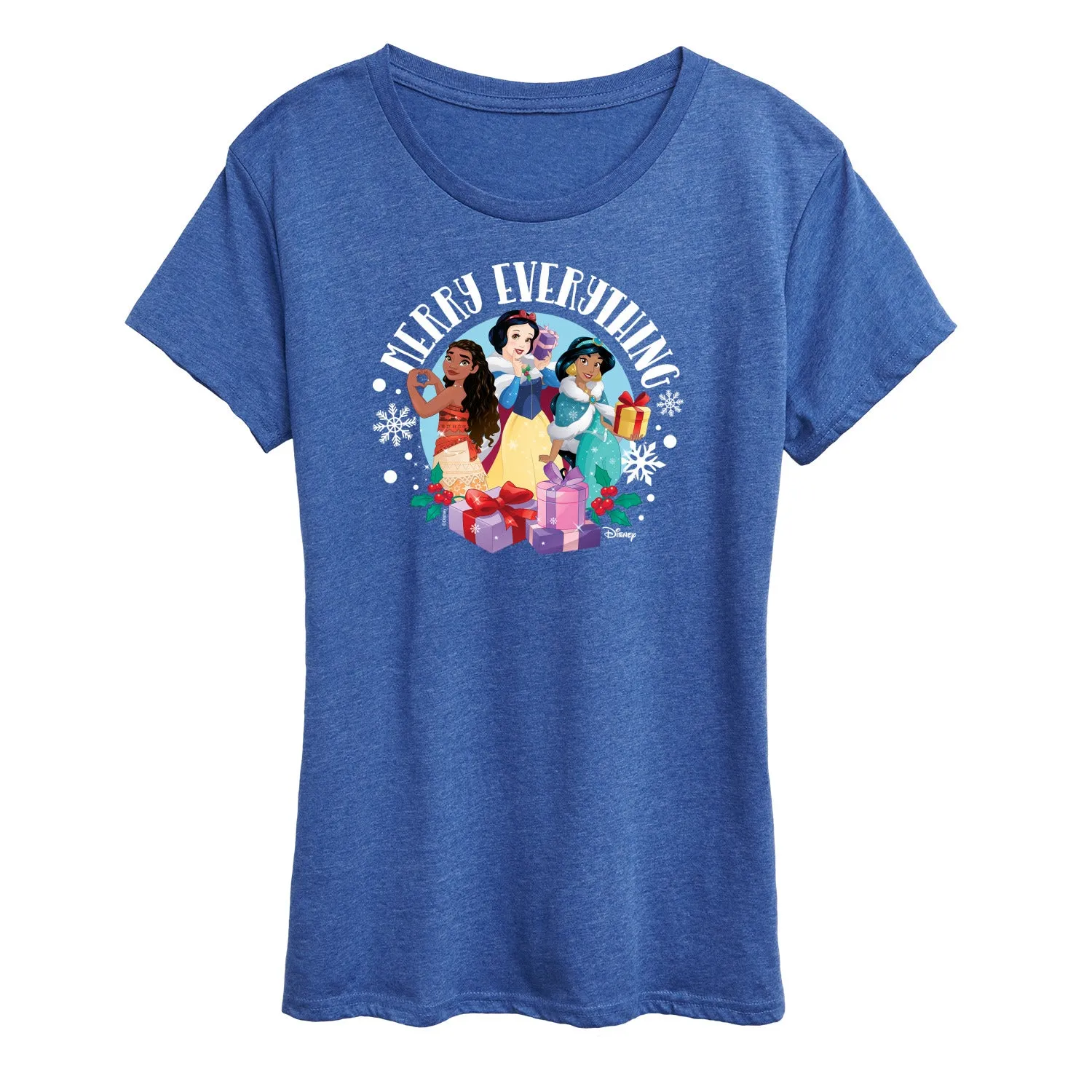 Disney - Merry Everything - Women's Short Sleeve Graphic T-Shirt sold by Zulily