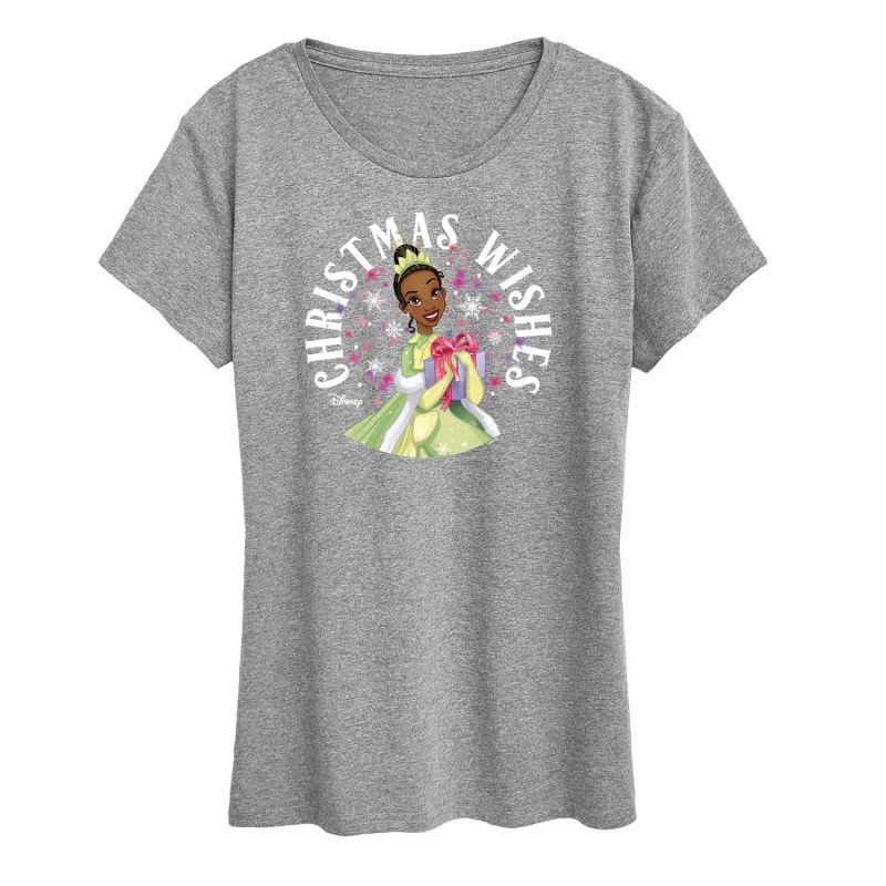 Disney - Christmas Wishes Tiana - Women's Short Sleeve Graphic T-Shirt sold by Zulily