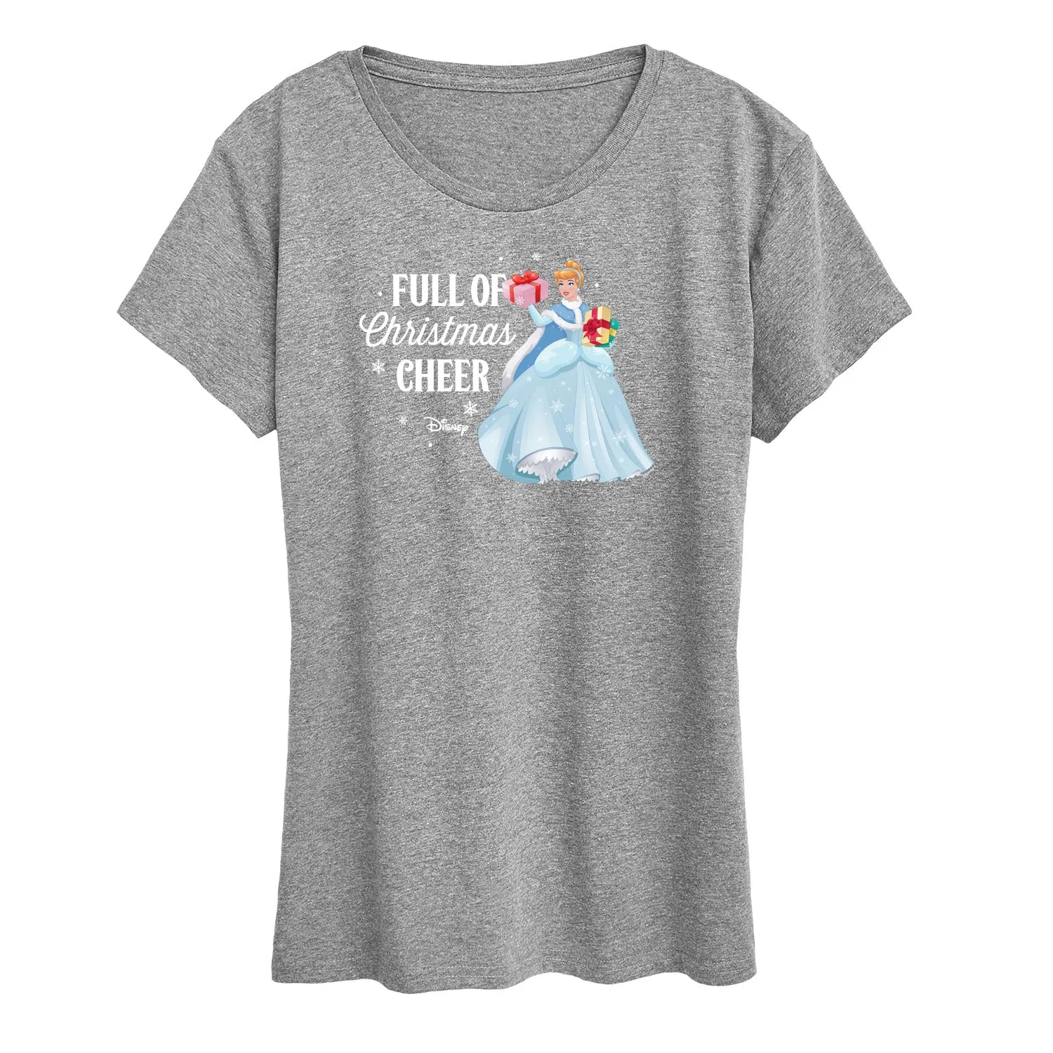 Disney - Full Of Christmas Cheer Cinderella - Women's Short Sleeve Graphic T-Shirt sold by Zulily product image thumbnail 5