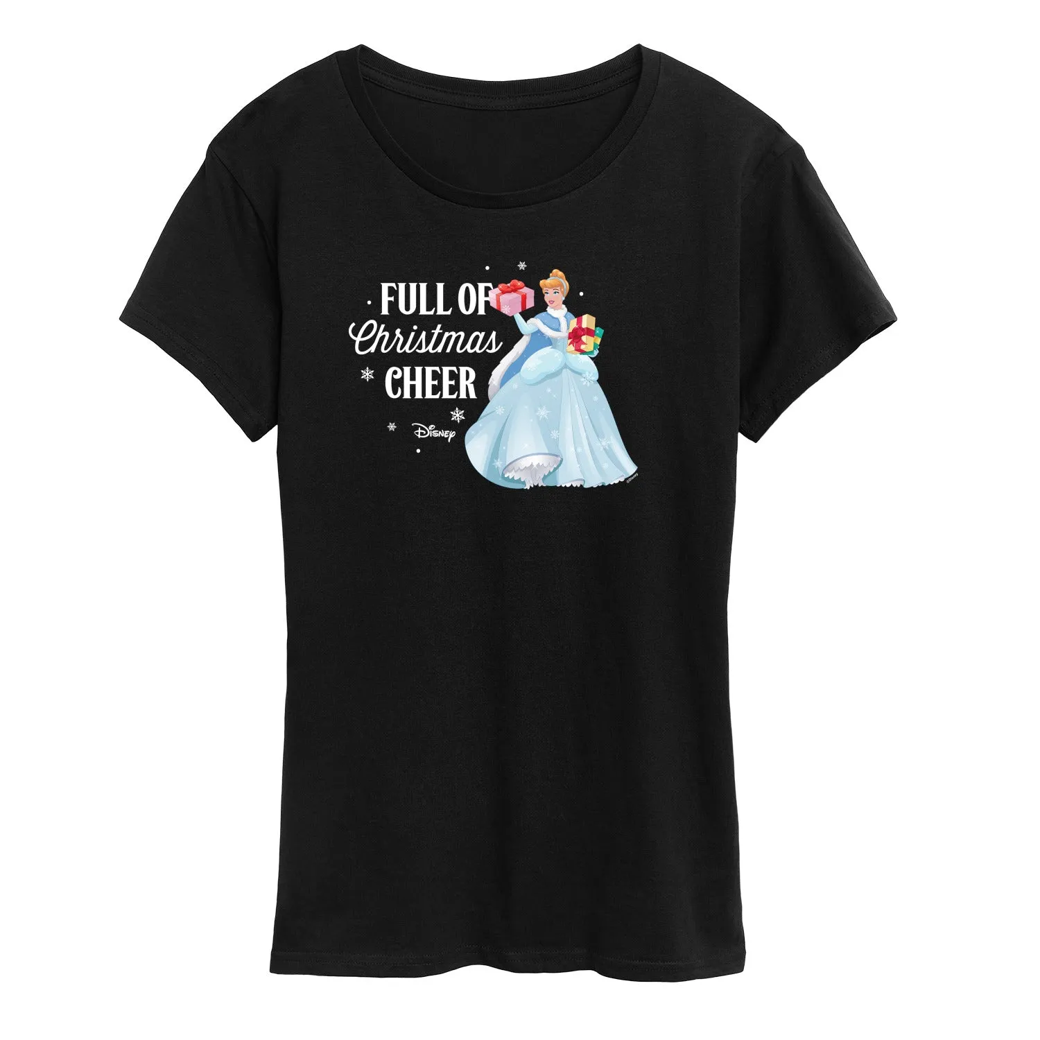Disney - Full Of Christmas Cheer Cinderella - Women's Short Sleeve Graphic T-Shirt sold by Zulily product image thumbnail 2