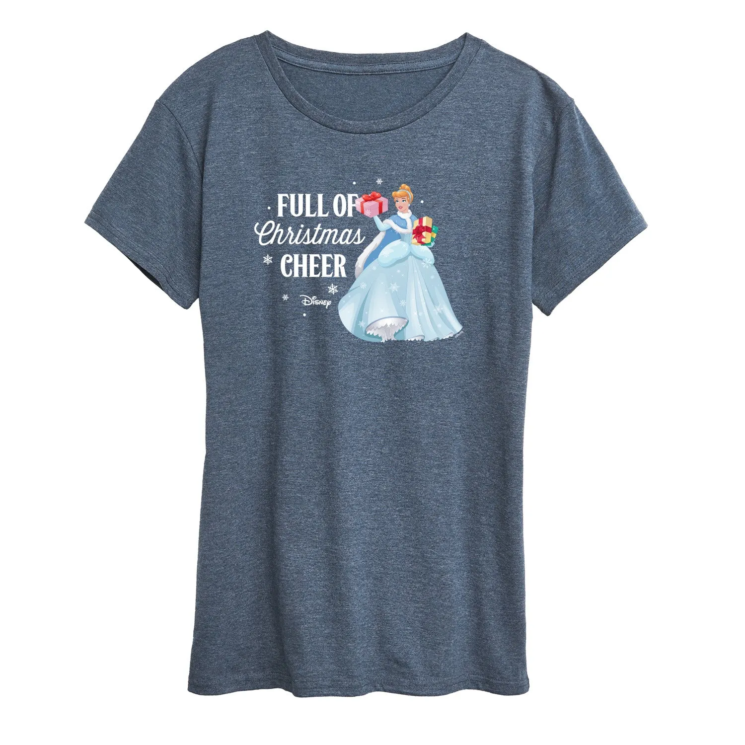 Disney - Full Of Christmas Cheer Cinderella - Women's Short Sleeve Graphic T-Shirt sold by Zulily product image thumbnail 3