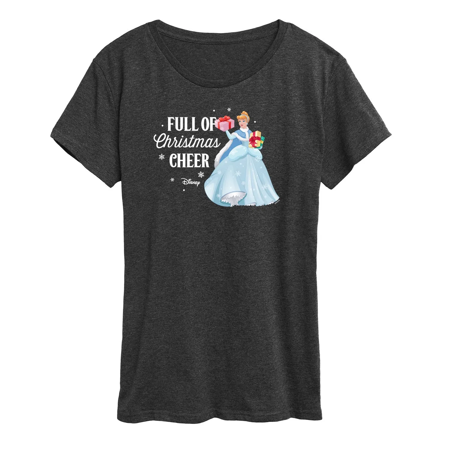Disney - Full Of Christmas Cheer Cinderella - Women's Short Sleeve Graphic T-Shirt sold by Zulily product image thumbnail 4