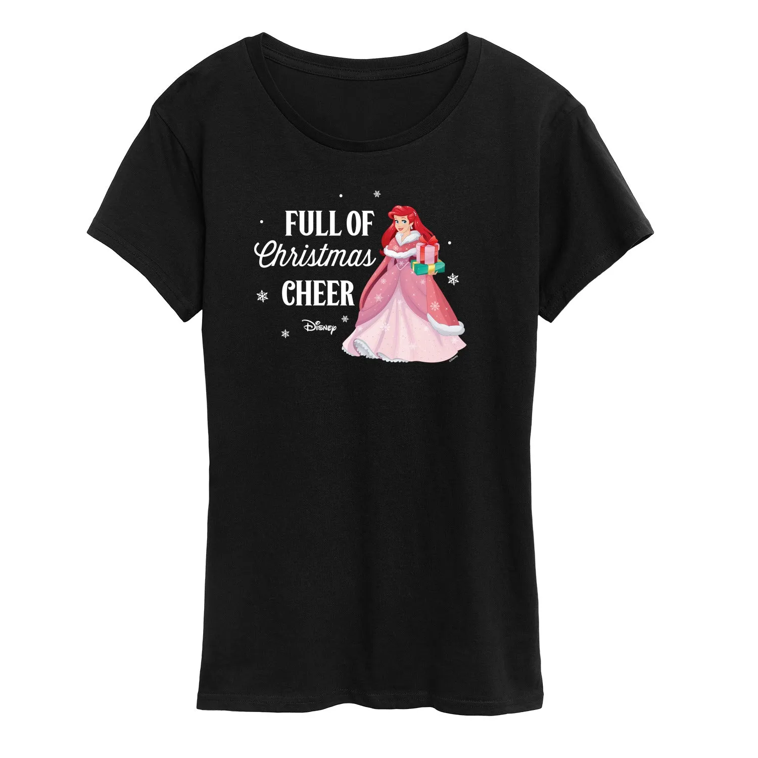 Disney - Full Of Christmas Cheer Ariel - Women's Short Sleeve Graphic T-Shirt sold by Zulily product image thumbnail 2