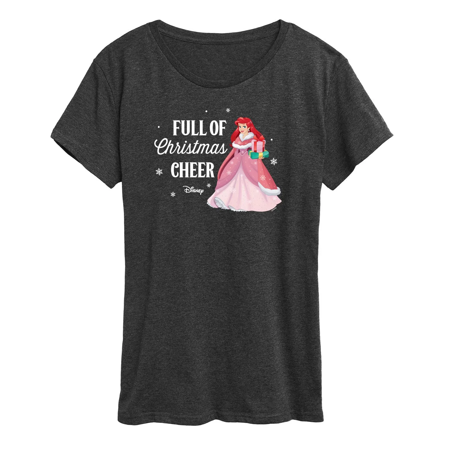 Disney - Full Of Christmas Cheer Ariel - Women's Short Sleeve Graphic T-Shirt sold by Zulily product image thumbnail 4