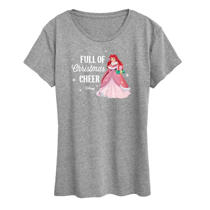 Disney - Full Of Christmas Cheer Ariel - Women's Short Sleeve Graphic T-Shirt made by Disney