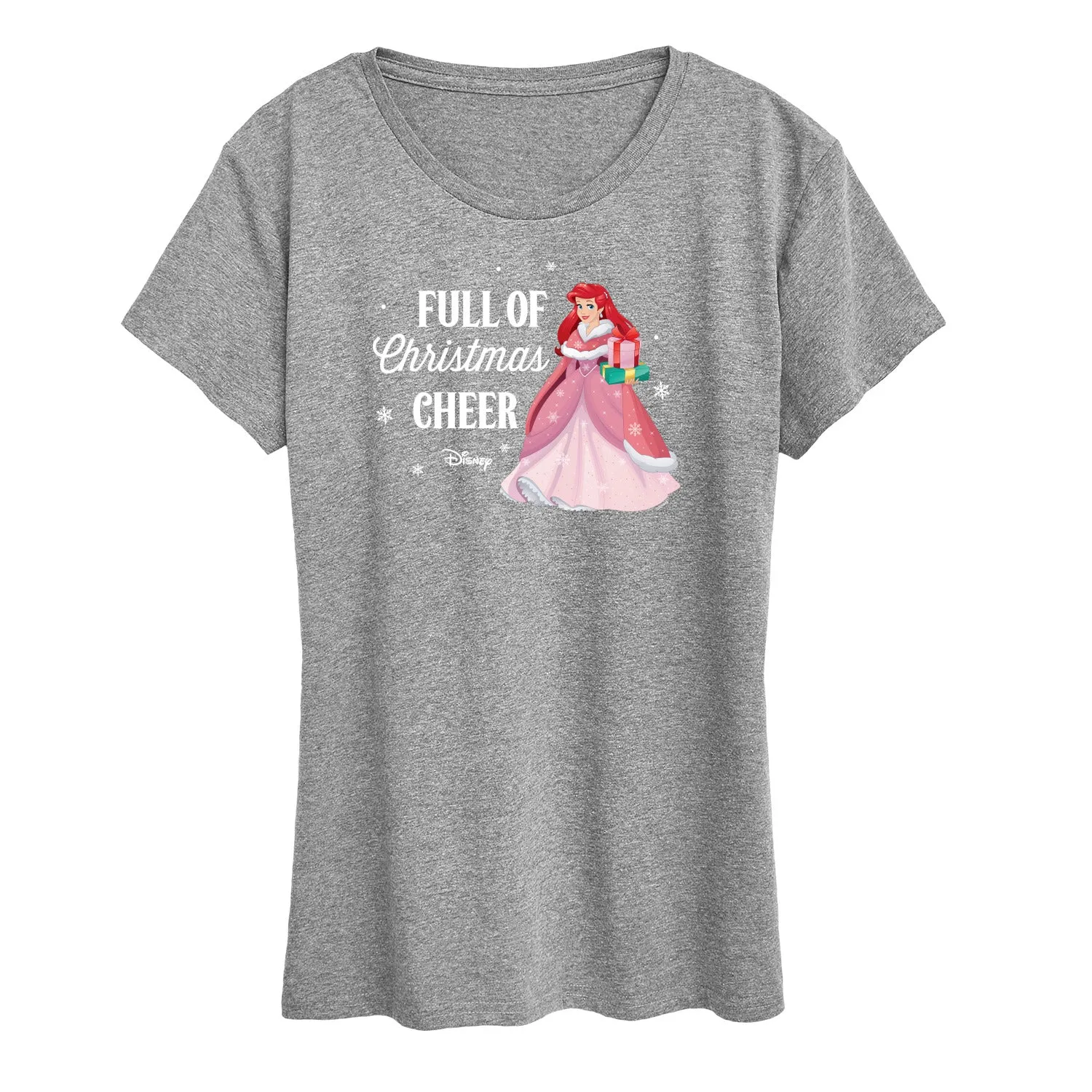 Disney - Full Of Christmas Cheer Ariel - Women's Short Sleeve Graphic T-Shirt sold by Zulily