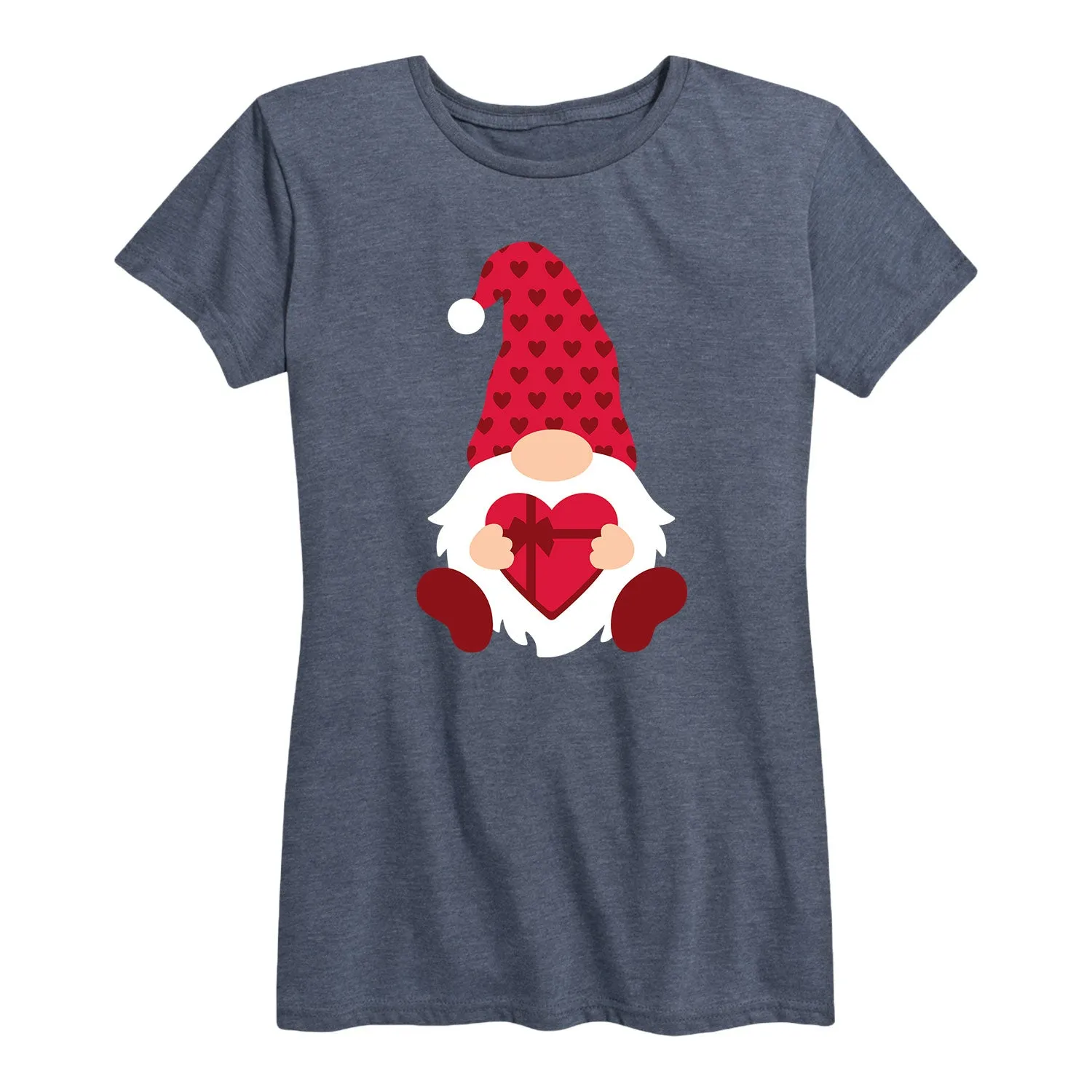 Instant Message - Valentine's Day Heart Chocolate Box Gnome - Women's Short Sleeve Graphic T-Shirt sold by Zulily product image thumbnail 2
