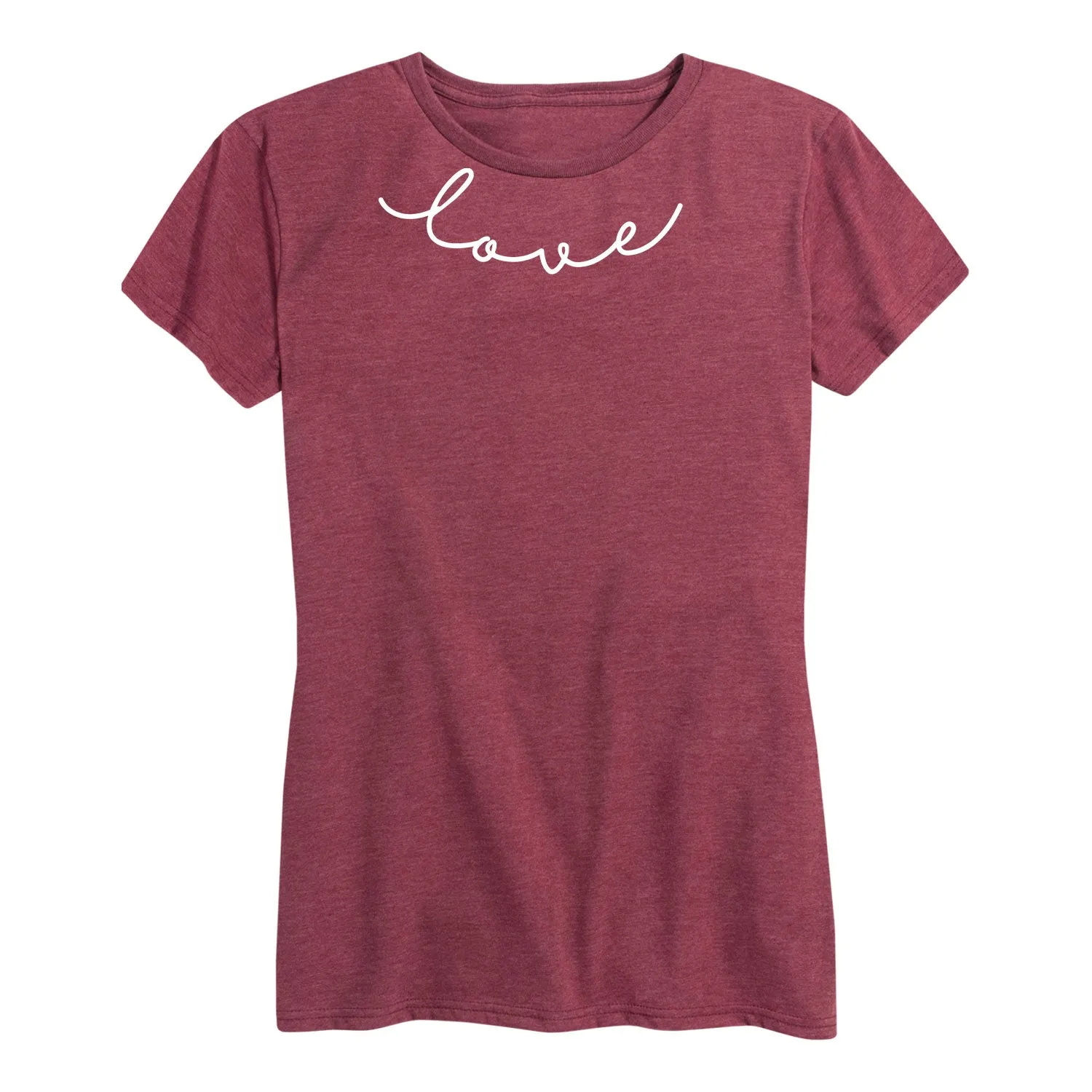 Instant Message - Valentine's Day Script Love - Women's Short Sleeve Graphic T-Shirt sold by Zulily
