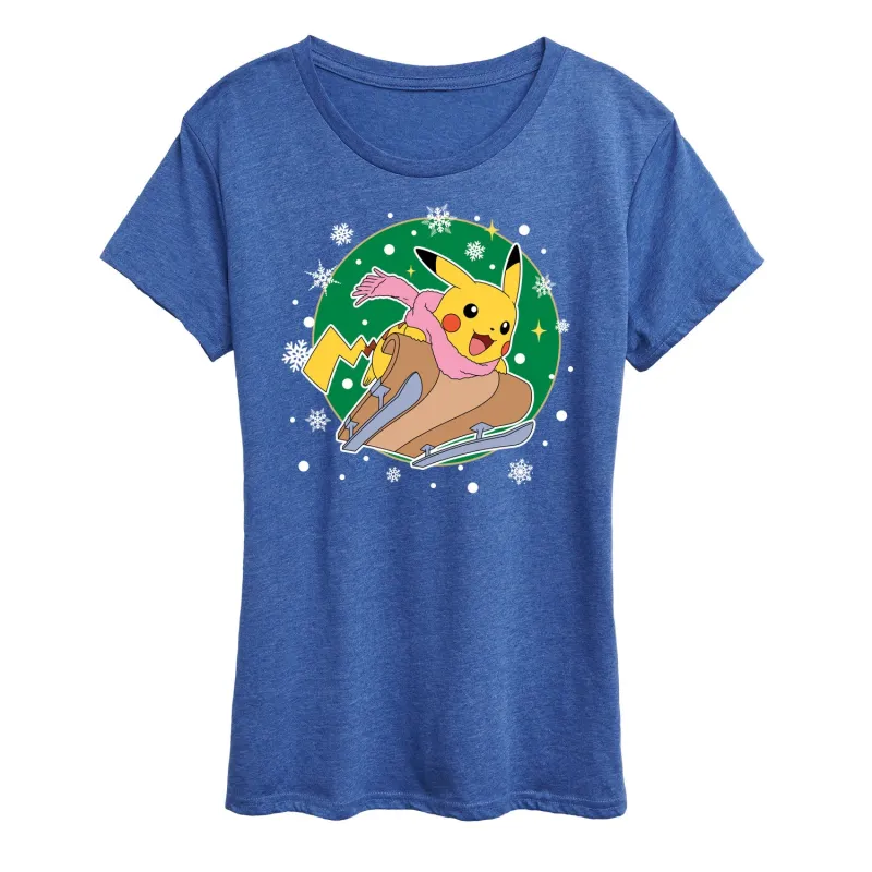 Pokémon - Pikachu Sled - Women's Short Sleeve Graphic T-Shirt sold by Zulily