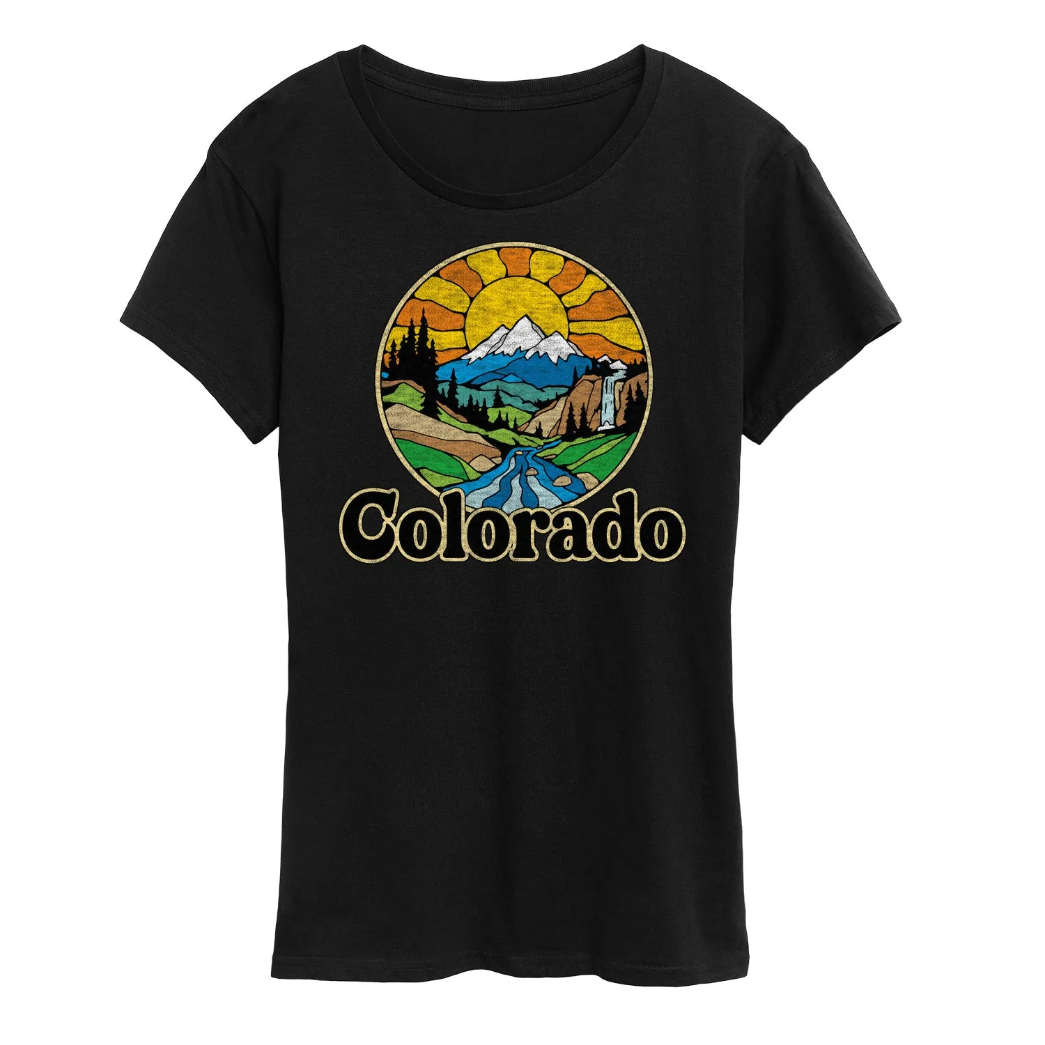 Instant Message - Groovy Colorado - Vacation Destination - Women's Short Sleeve Graphic T-Shirt sold by Zulily