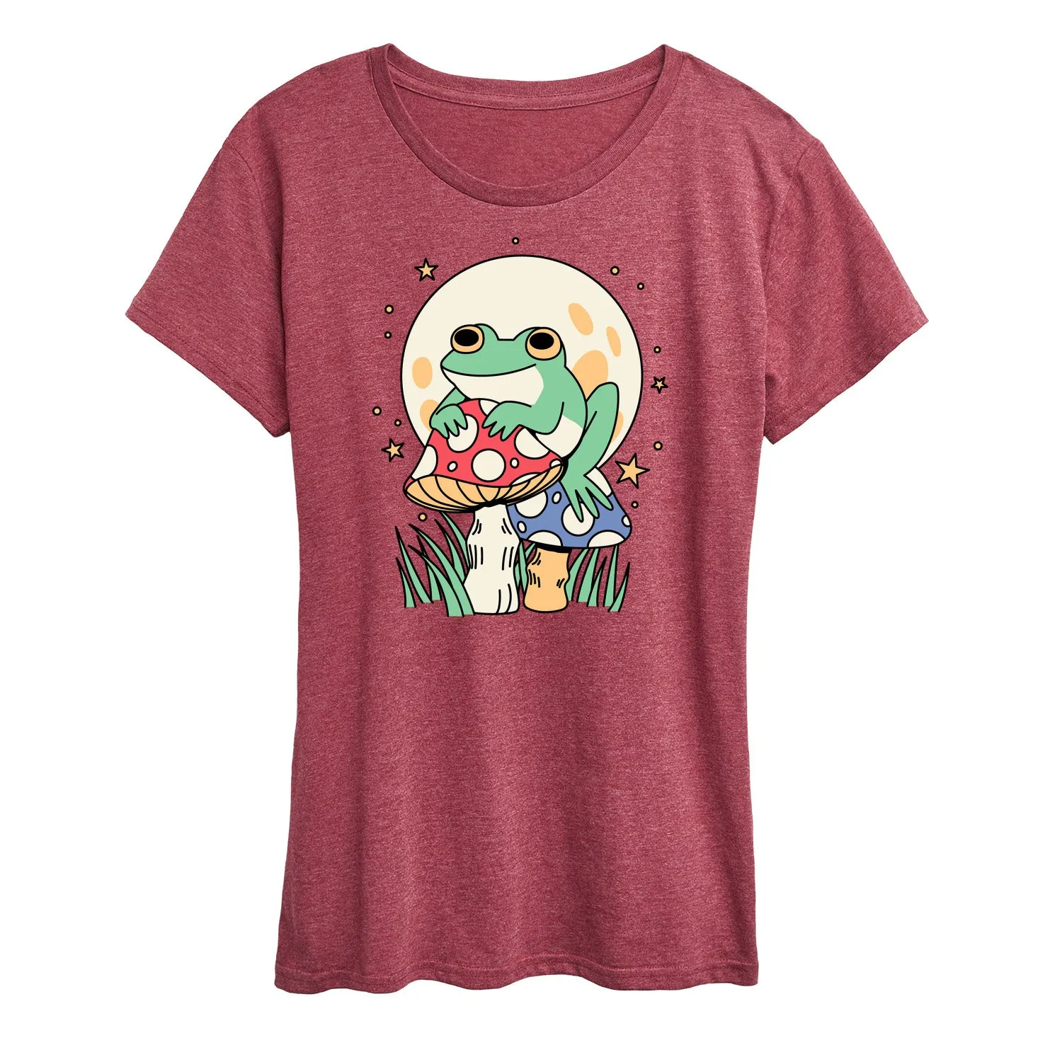 Instant Message - Frog And Mushrooms - Women's Short Sleeve Graphic T-Shirt sold by Zulily product image thumbnail 4