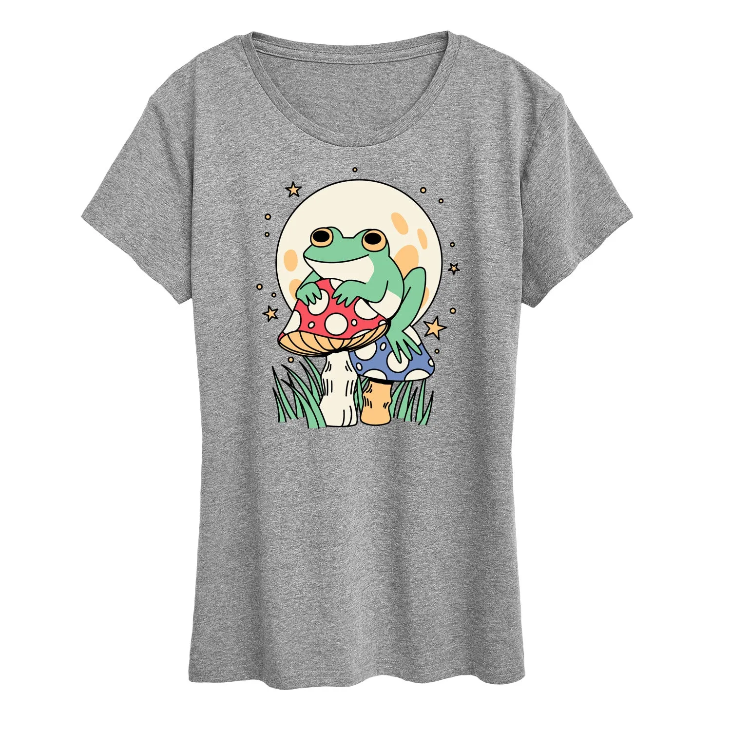 Instant Message - Frog And Mushrooms - Women's Short Sleeve Graphic T-Shirt sold by Zulily product image thumbnail 3