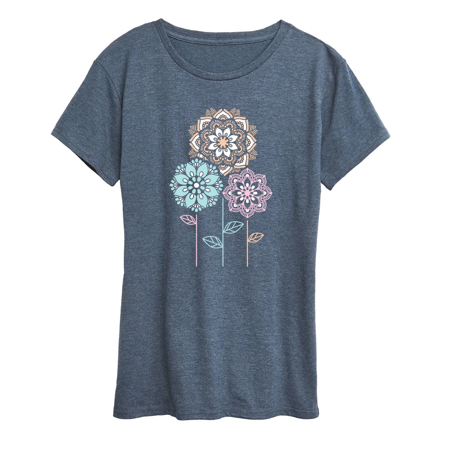 Instant Message - Mandala Flowers - Women's Short Sleeve Graphic T-Shirt sold by Zulily product image thumbnail 2