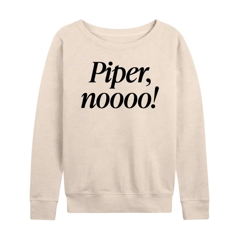 Instant Message - Piper No - Women's French Terry Long Sleeve Shirt sold by Zulily