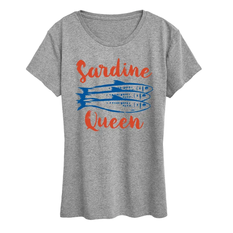 Instant Message - Sardine Queen - Women's SHORT SLEEVE Graphic T-shirt sold by Zulily