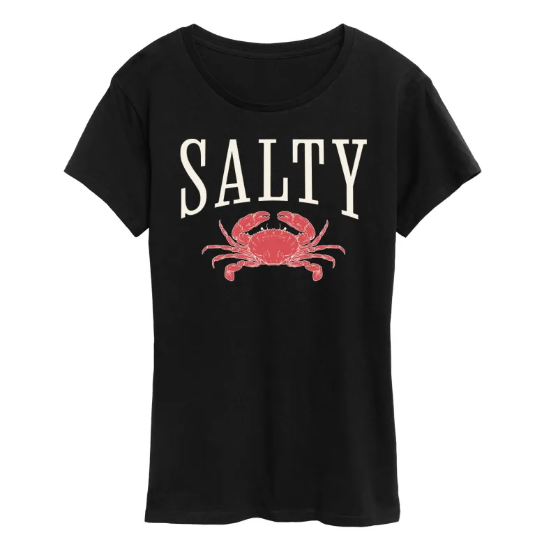 Instant Message - Salty Crab - Women's Short Sleeve Graphic T-Shirt sold by Zulily