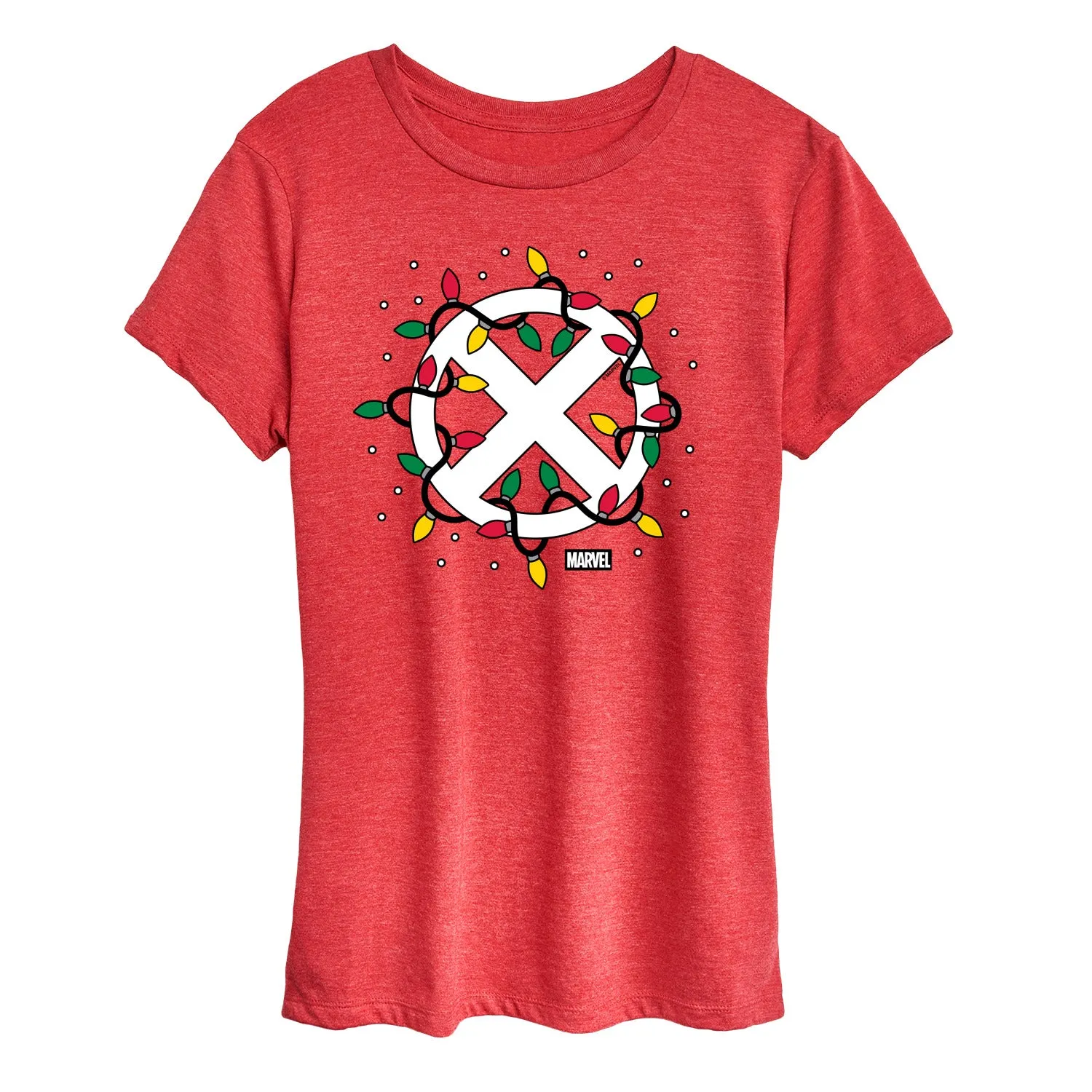 Marvel - Holiday Xmen Logo - Women's Short Sleeve Graphic T-Shirt sold by Zulily product image thumbnail 4