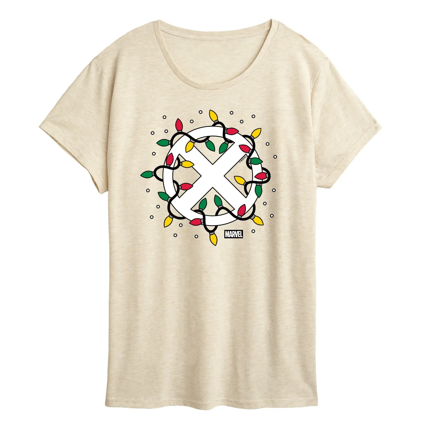 Marvel - Holiday Xmen Logo - Women's Short Sleeve Graphic T-Shirt sold by Zulily product image thumbnail 2