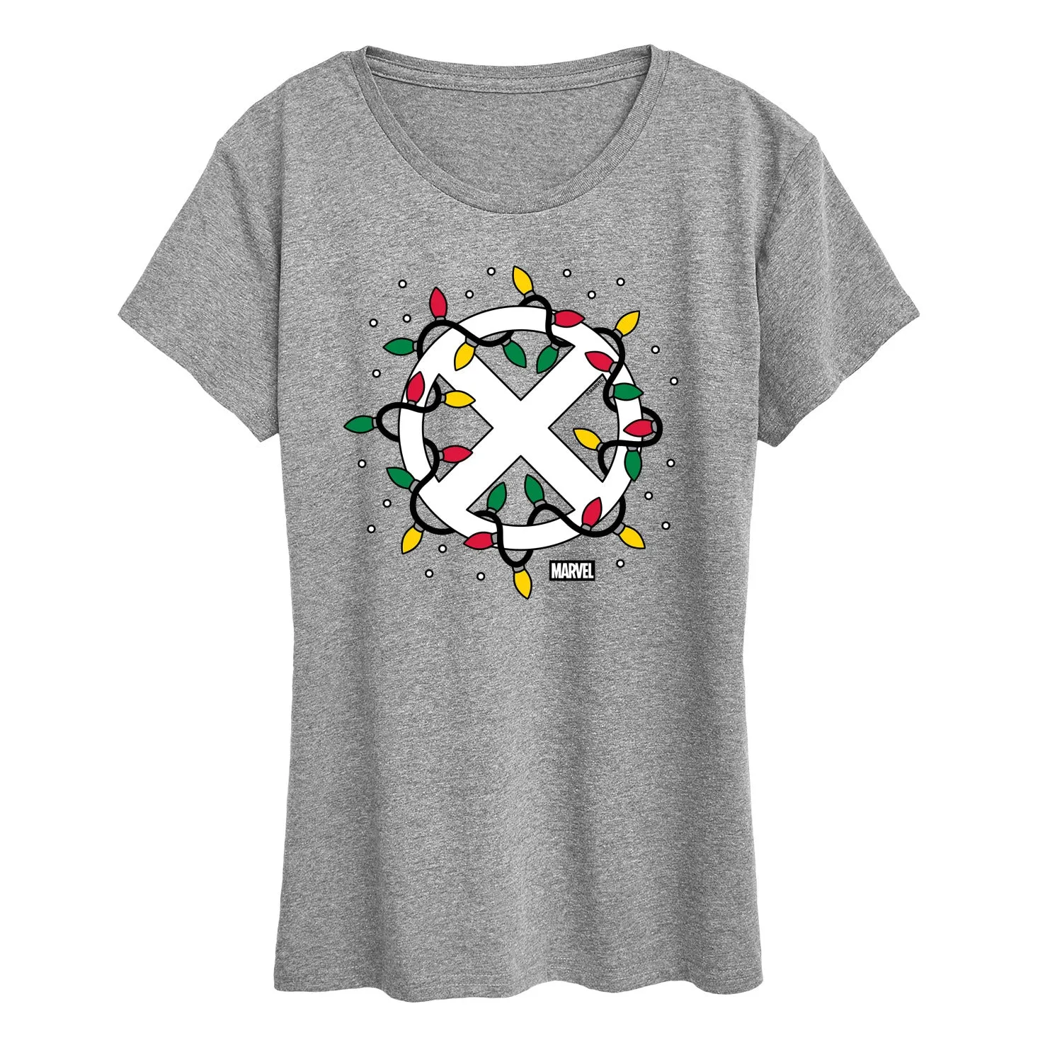 Marvel - Holiday Xmen Logo - Women's Short Sleeve Graphic T-Shirt sold by Zulily product image thumbnail 3