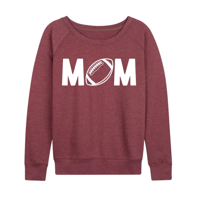Instant Message - Mom Football - Women's French Terry Long Sleeve Pullover sold by Zulily