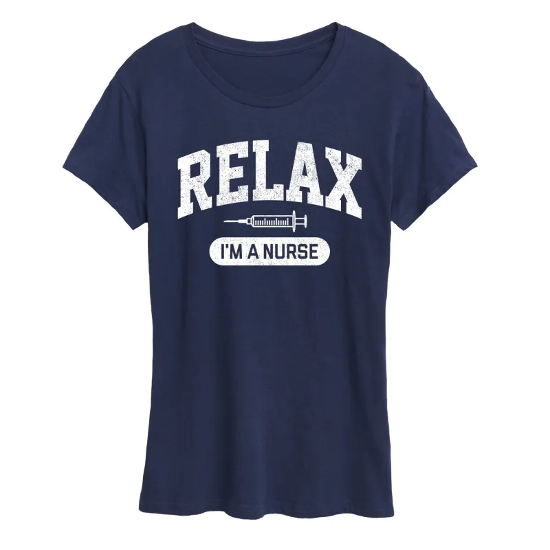 Instant Message - Relax I'm A Nurse - Women's Short Sleeve Graphic T-Shirt sold by Zulily