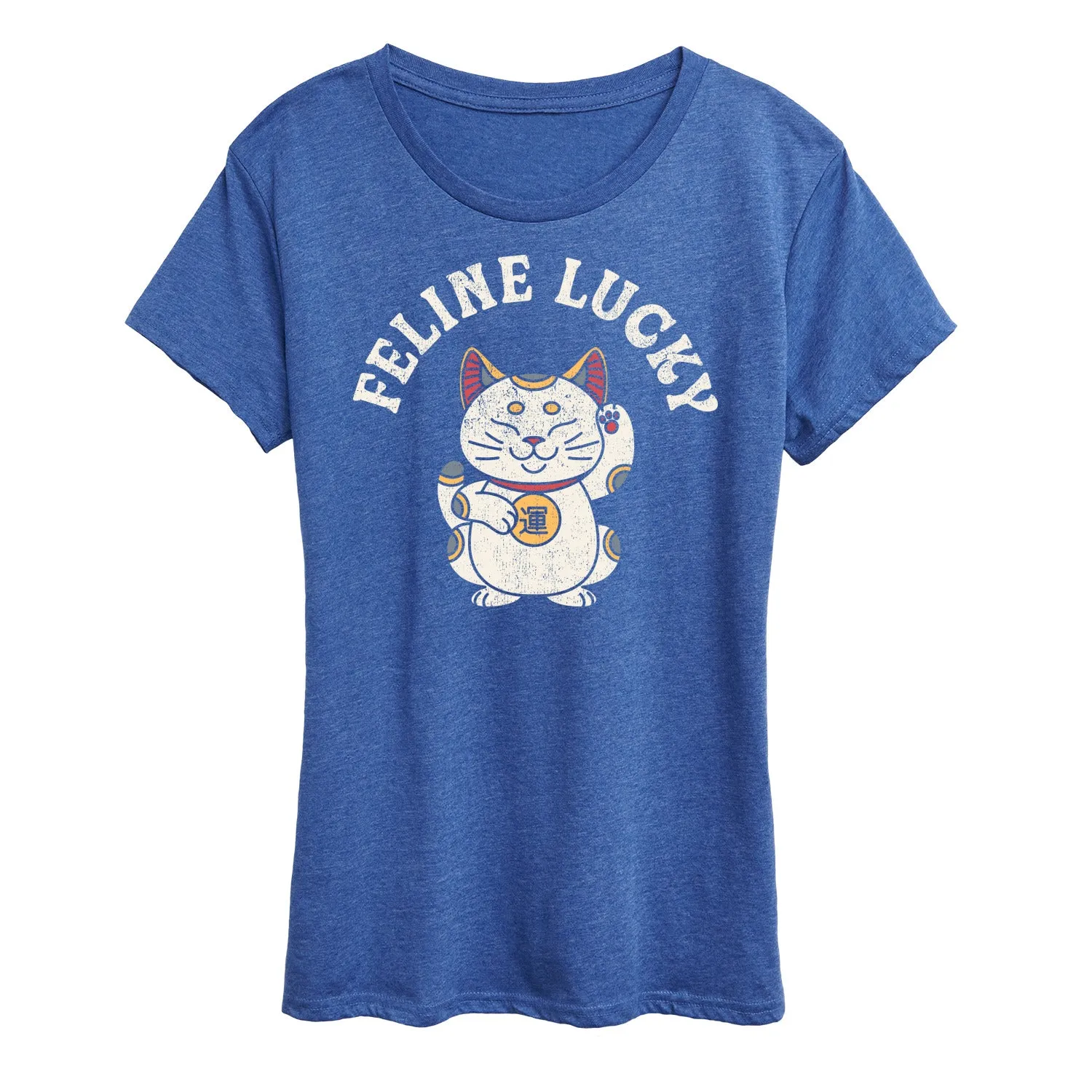 Instant Message - Feline Lucky - Women's Short Sleeve Graphic T-Shirt sold by Zulily product image thumbnail 4