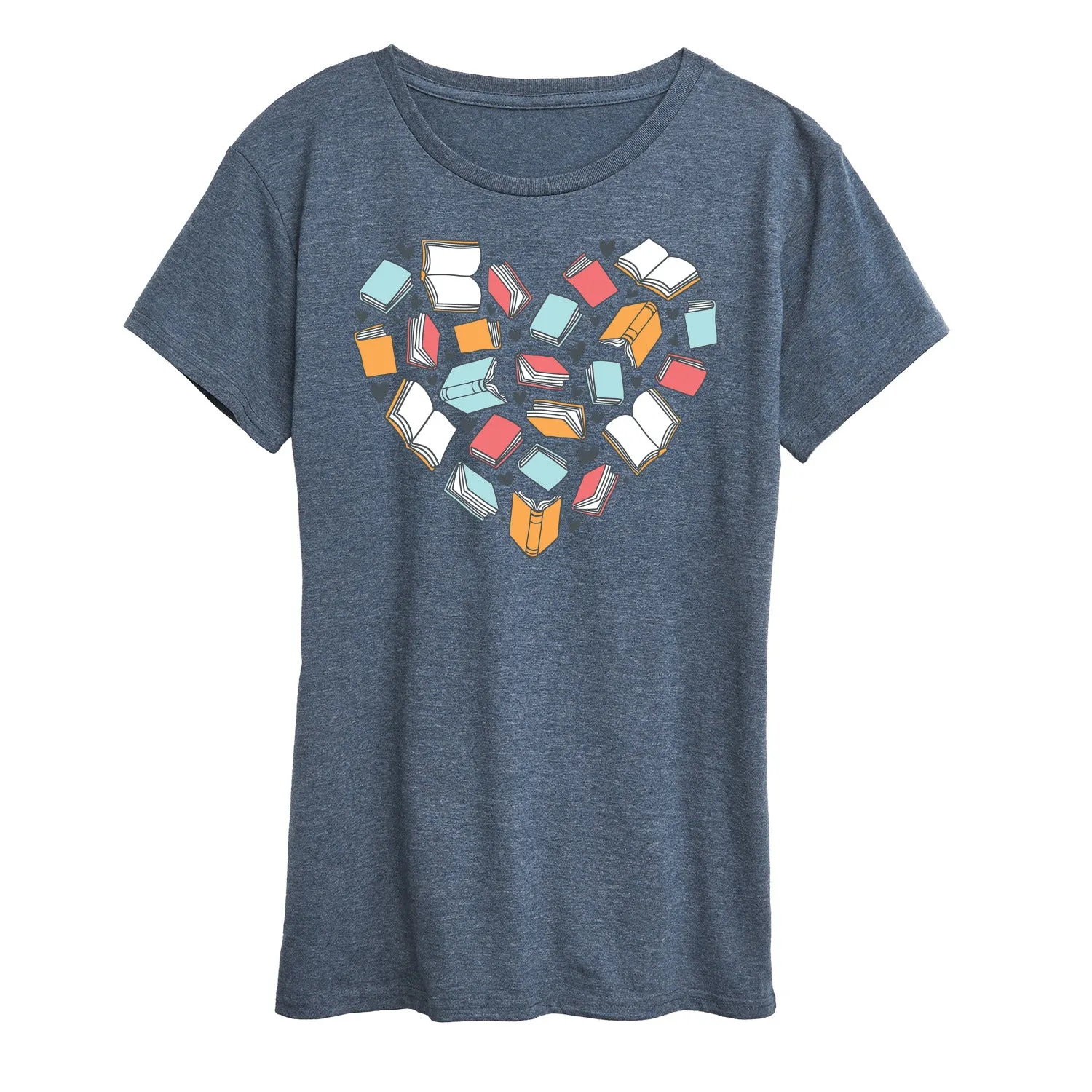 Instant Message - Book Heart - Women's Short Sleeve Graphic T-Shirt sold by Zulily product image thumbnail 5