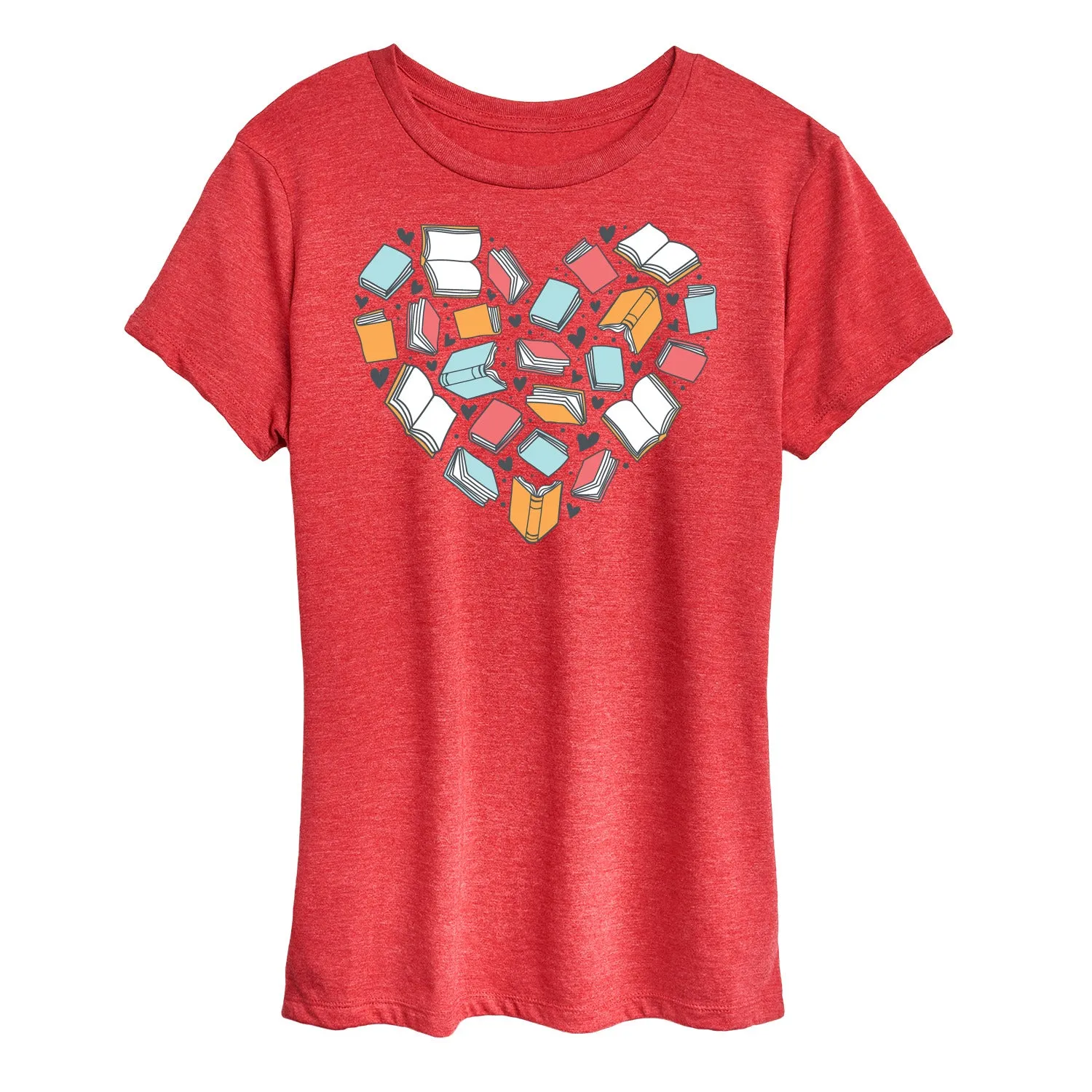 Instant Message - Book Heart - Women's Short Sleeve Graphic T-Shirt sold by Zulily product image thumbnail 2