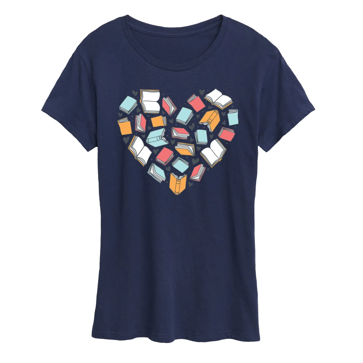 Instant Message - Book Heart - Women's Short Sleeve Graphic T-Shirt sold by Zulily product image thumbnail 3