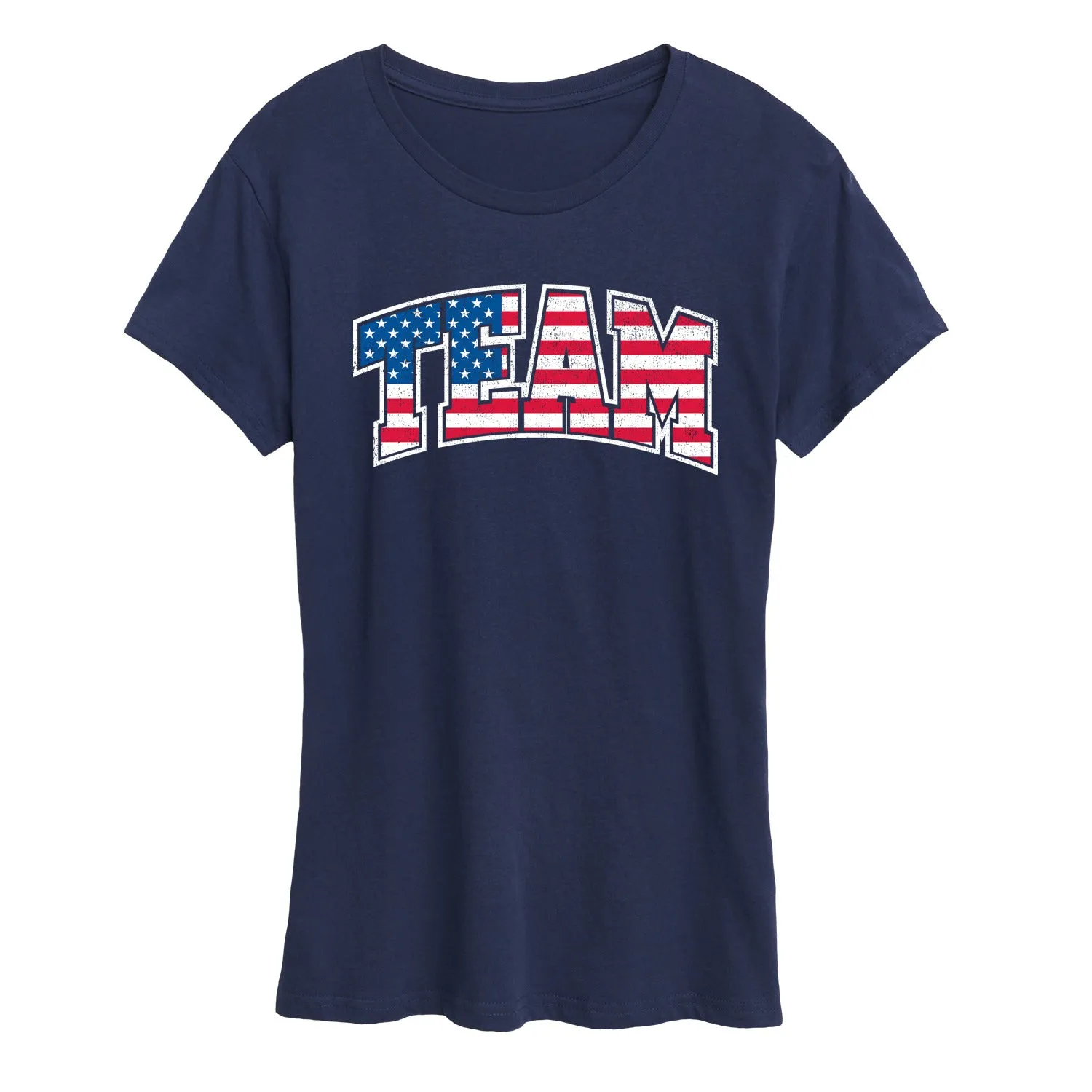 Instant Message - American Flag Team - Sports- Women's Short Sleeve Graphic T-Shirt sold by Zulily product image thumbnail 3